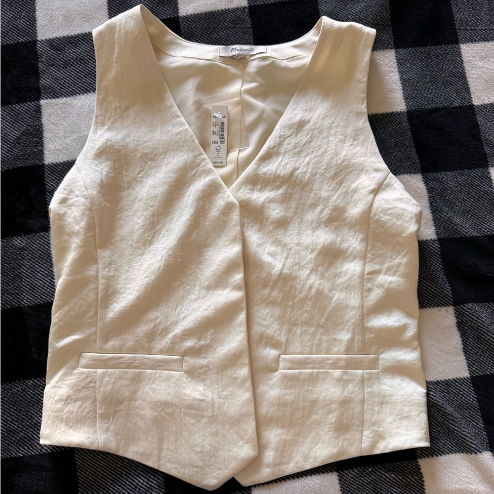 Madewell light yellow vest
